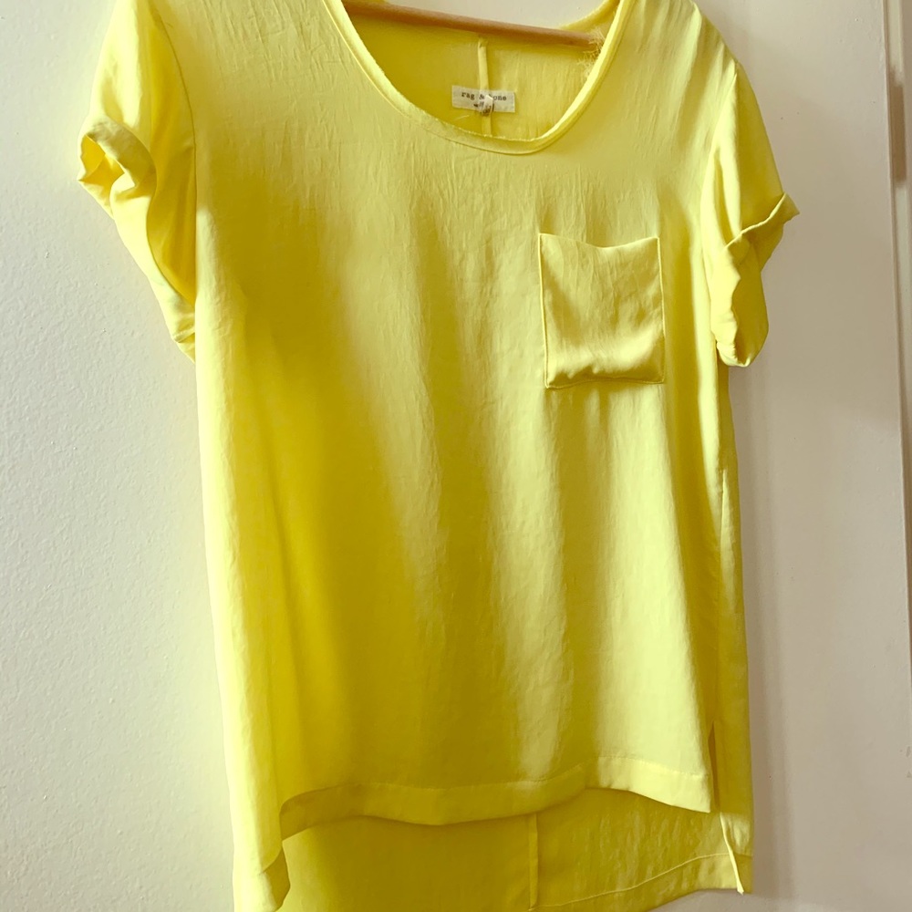 PRICE DROP! rag & bone New York silk pocket tee shirt